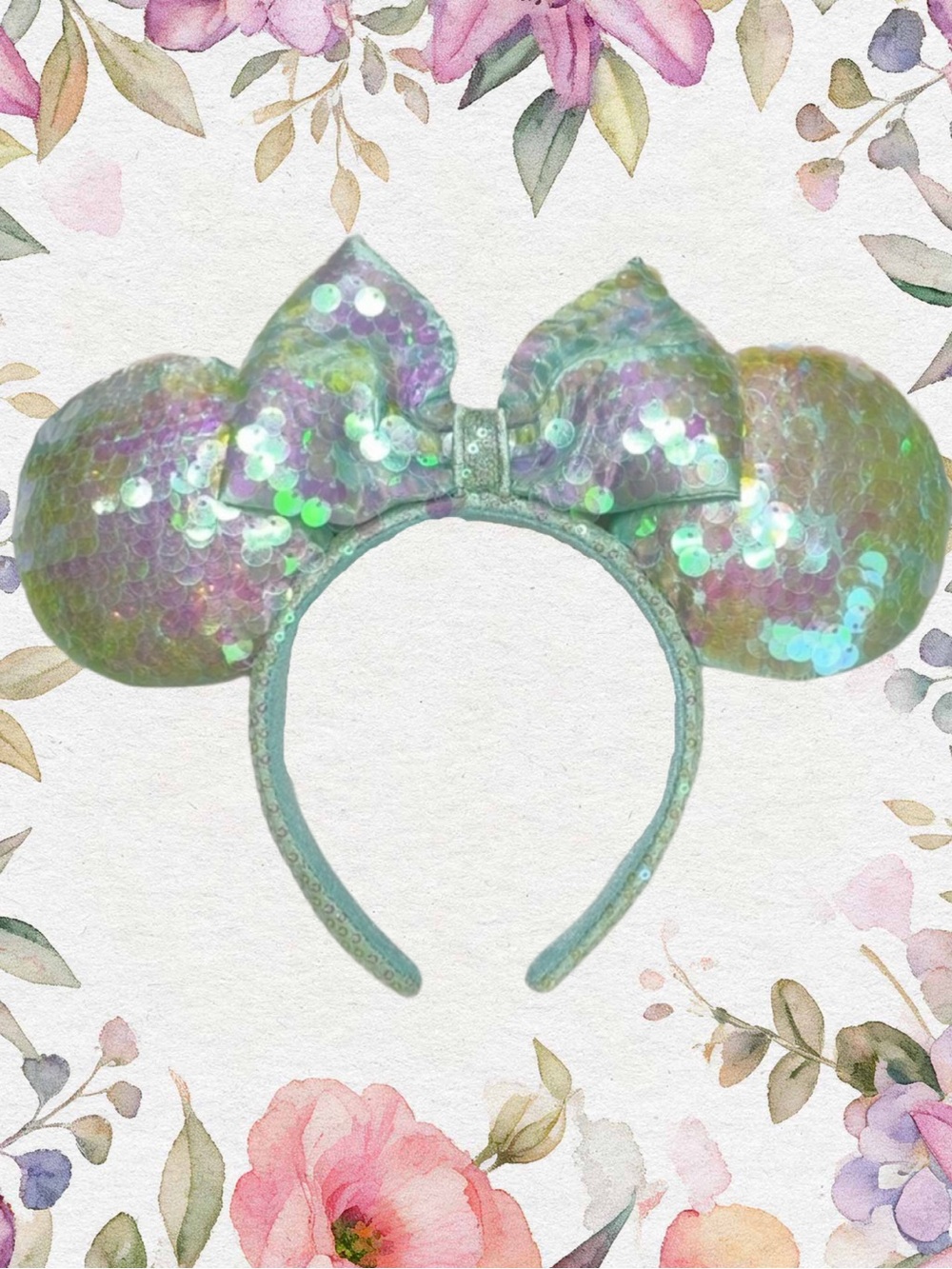 🎀 Tokyo Disney Resort Authentic Minnie Ears Headband 2022 Ariel ✨